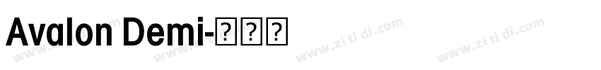 Avalon Demi字体转换